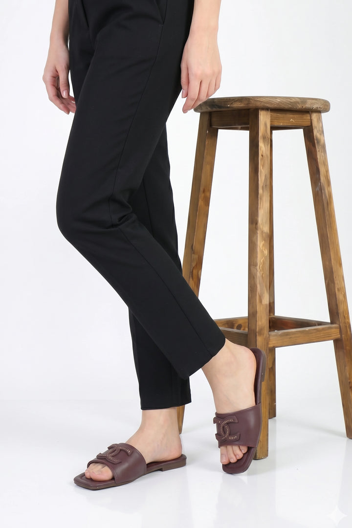 Maroon Casual Trend Slipper
