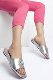 Silver Modern Luxe Slipper
