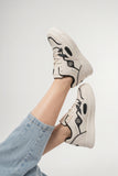 White/Black Fashion Comfort Sneakers