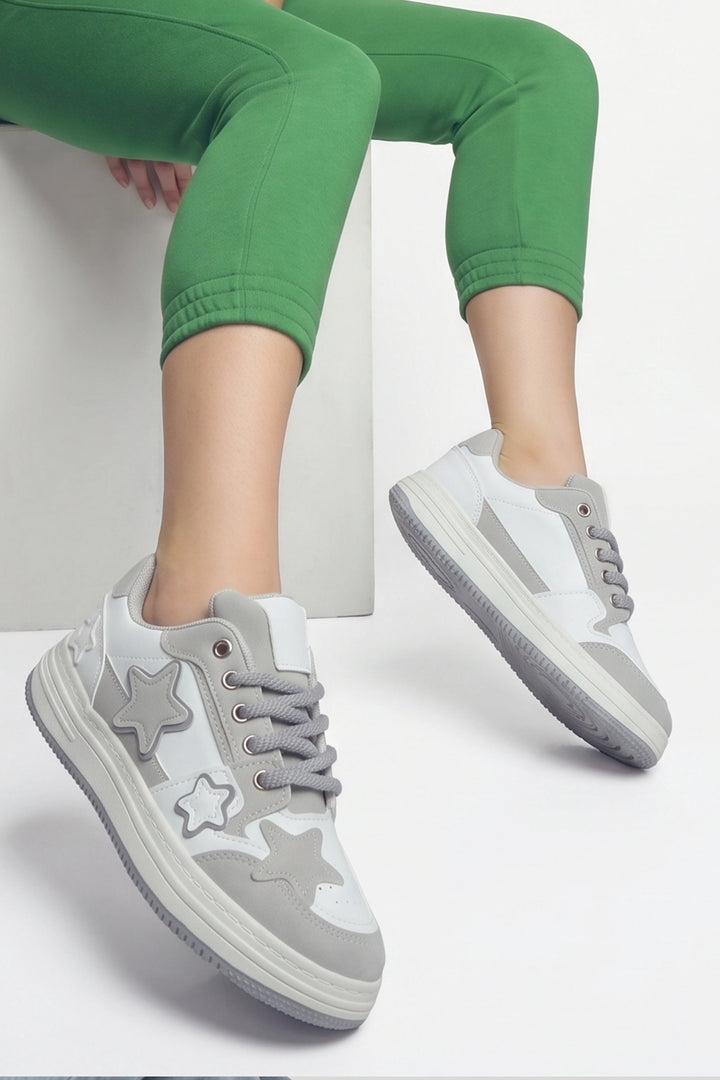 White/Grey Urban Fit Jogger Sneakers