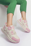 White/Pink Casual Sport Jogger Sneakers