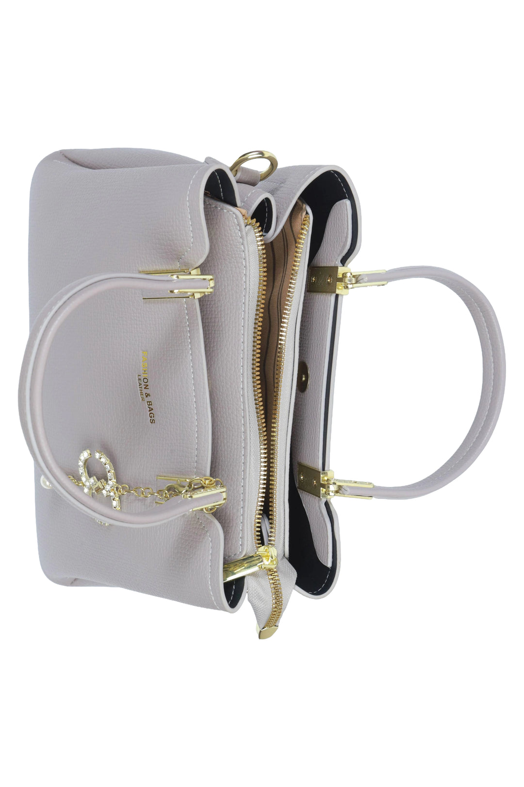 Grey Elegant Carry Handbag