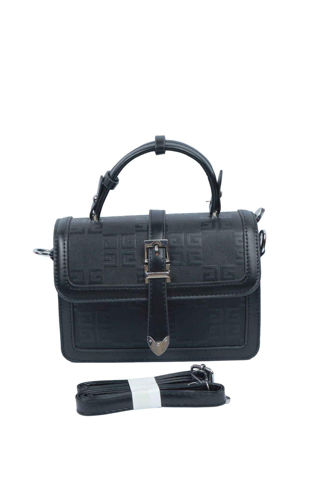 Black Refined Style Handbag