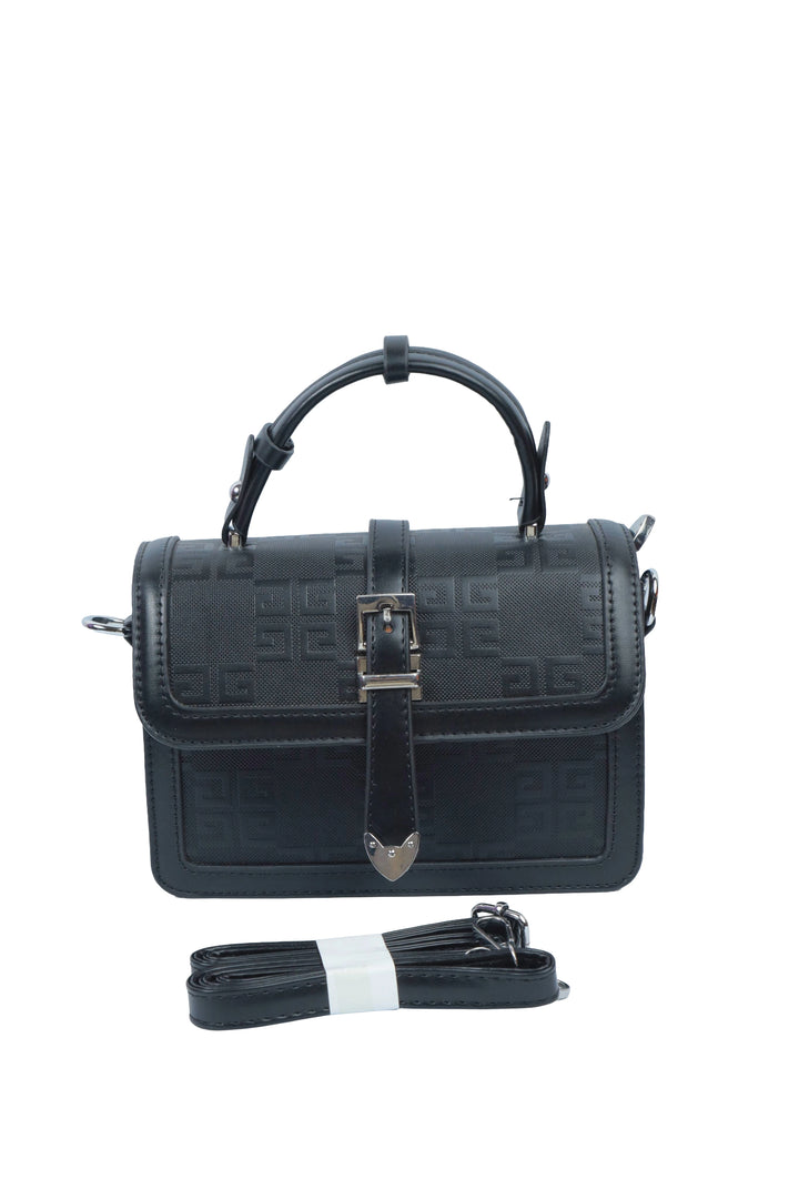 Black Refined Style Handbag