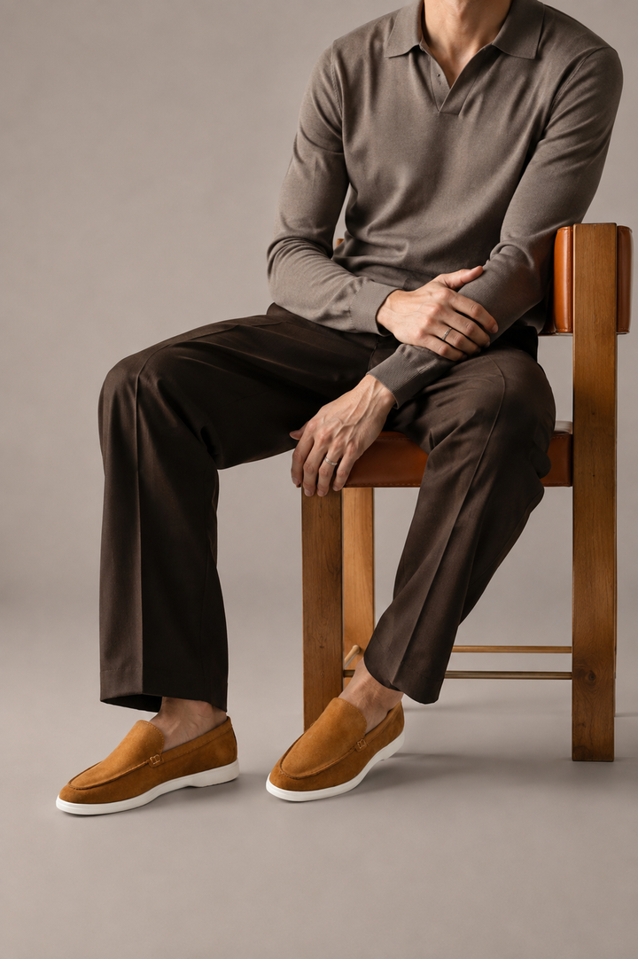 Classic Tan Suede Leather Loafer