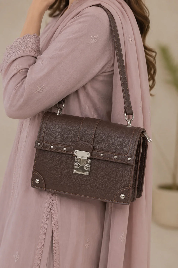 Dark Brown Modern Office Handbag