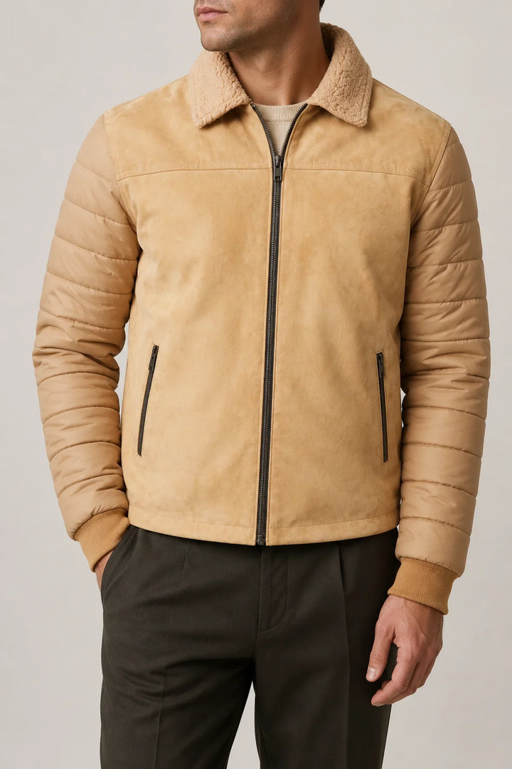 Light Brown Refined Leather Jacket