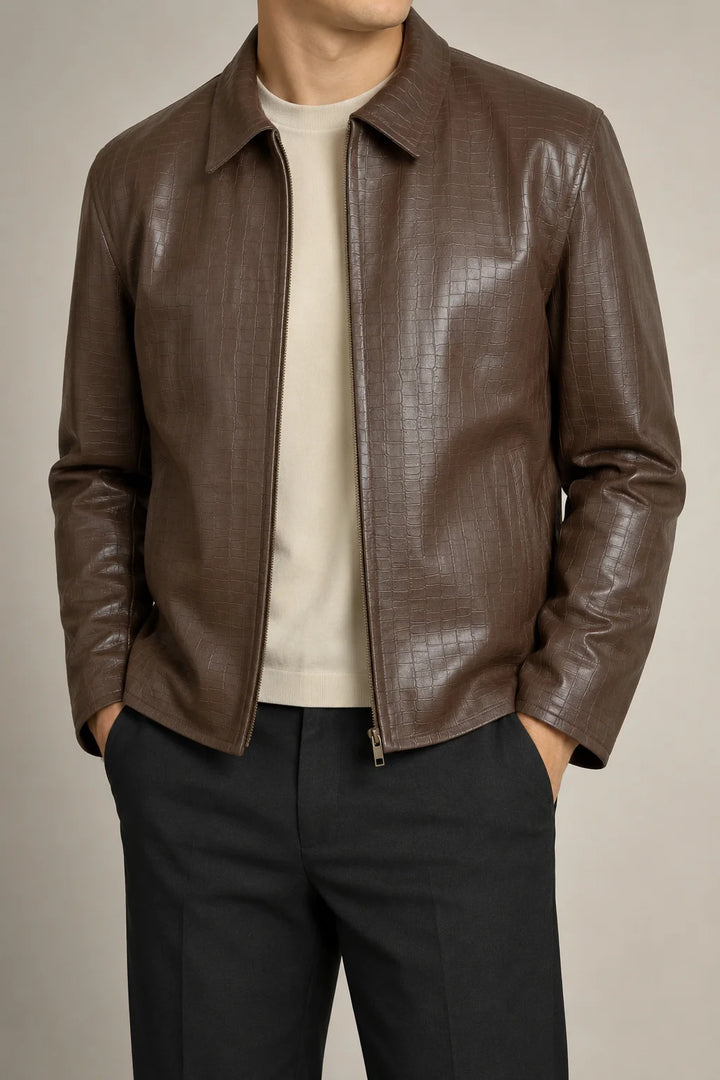 Brown Classic Leather Jacket