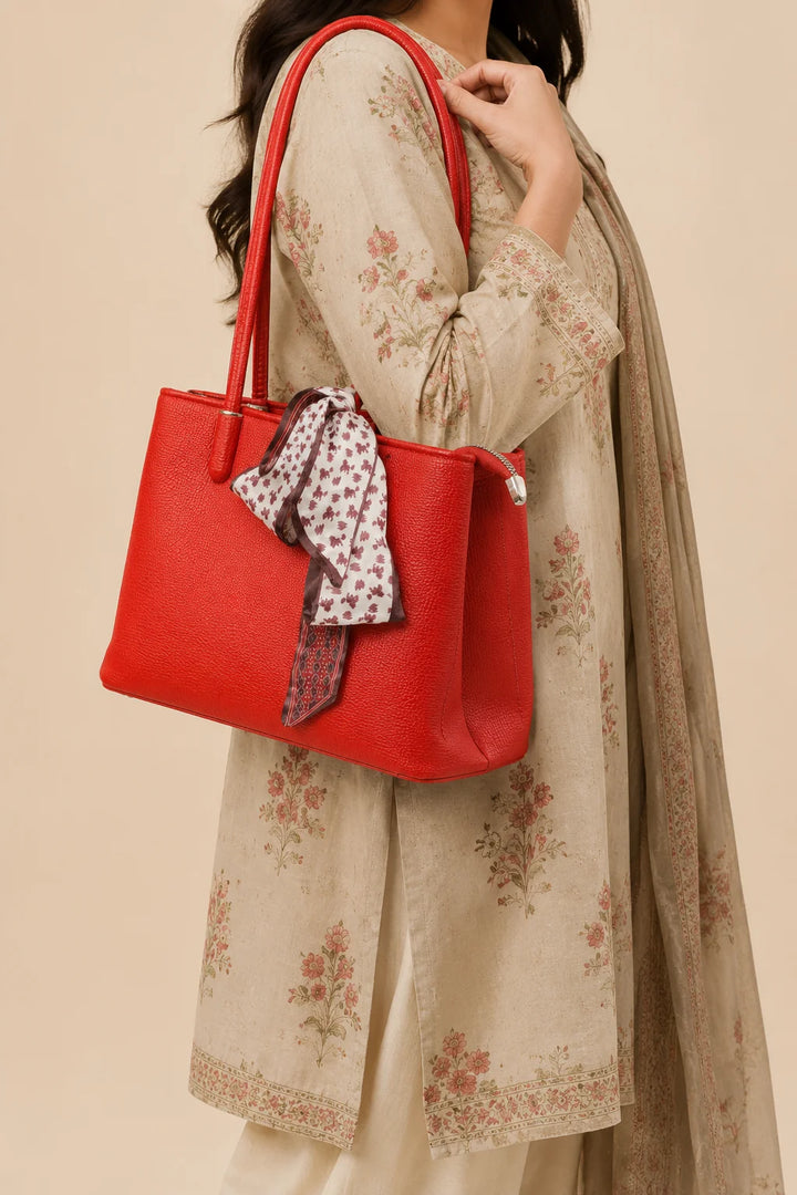 Maroon Contemporary Tote Bag