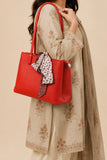 Maroon Contemporary Tote Bag