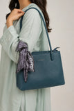 Blue Contemporary Tote Bag