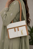 White Premium Satchel Handbag
