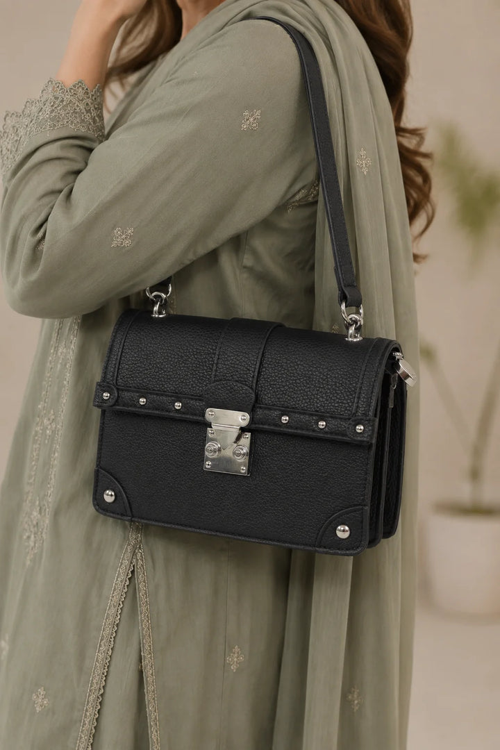 Black Modern Office Handbag