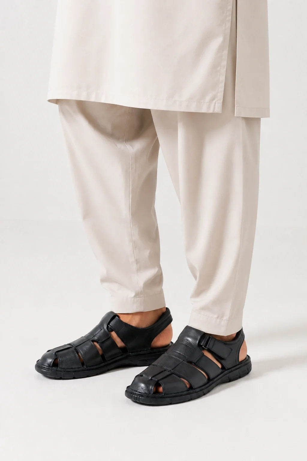 Elegant Black Comfort Sandal