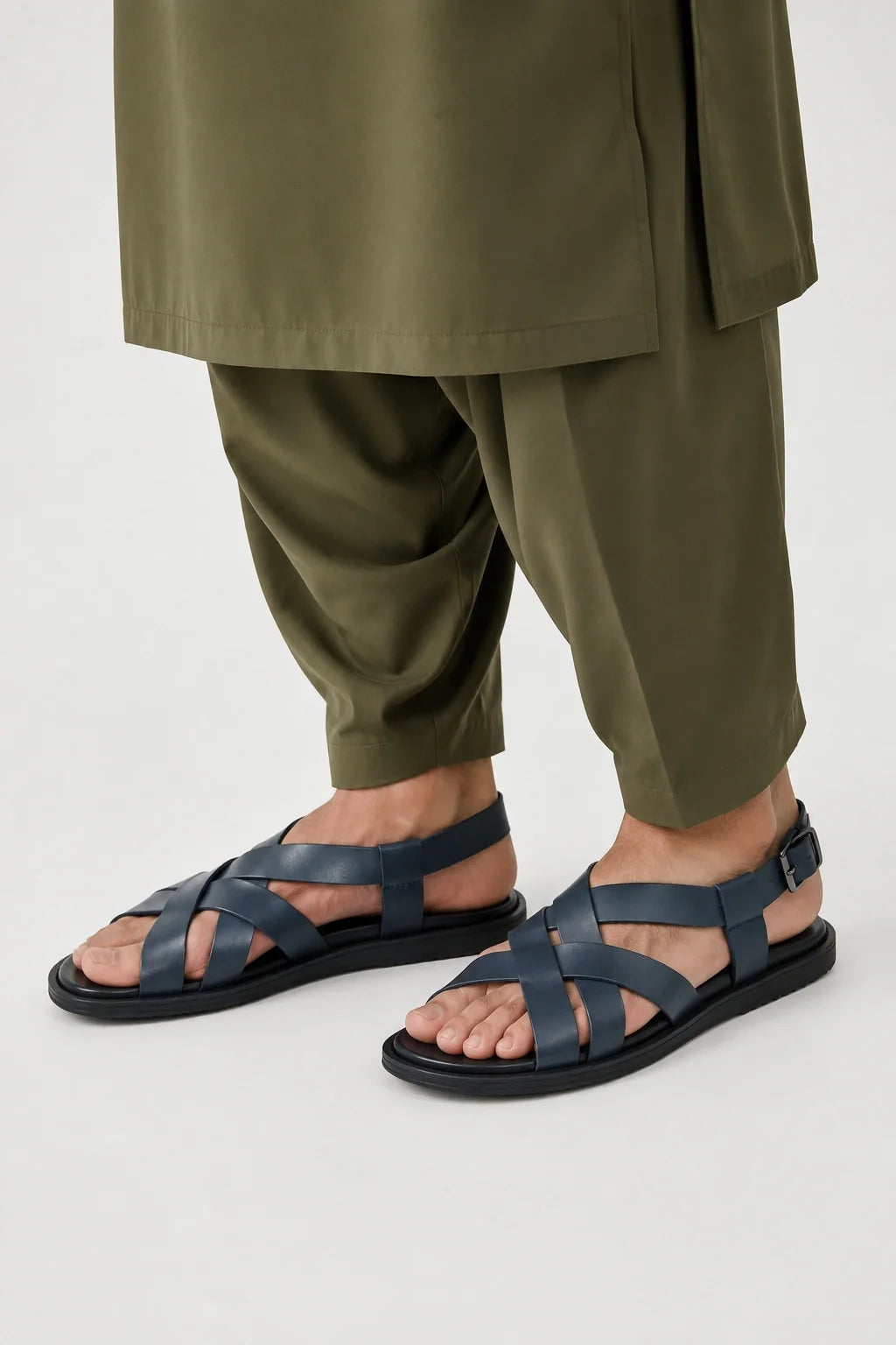 Premium LRD Black Leather Sandal