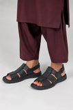 Stylish Nubuck Black Sandal