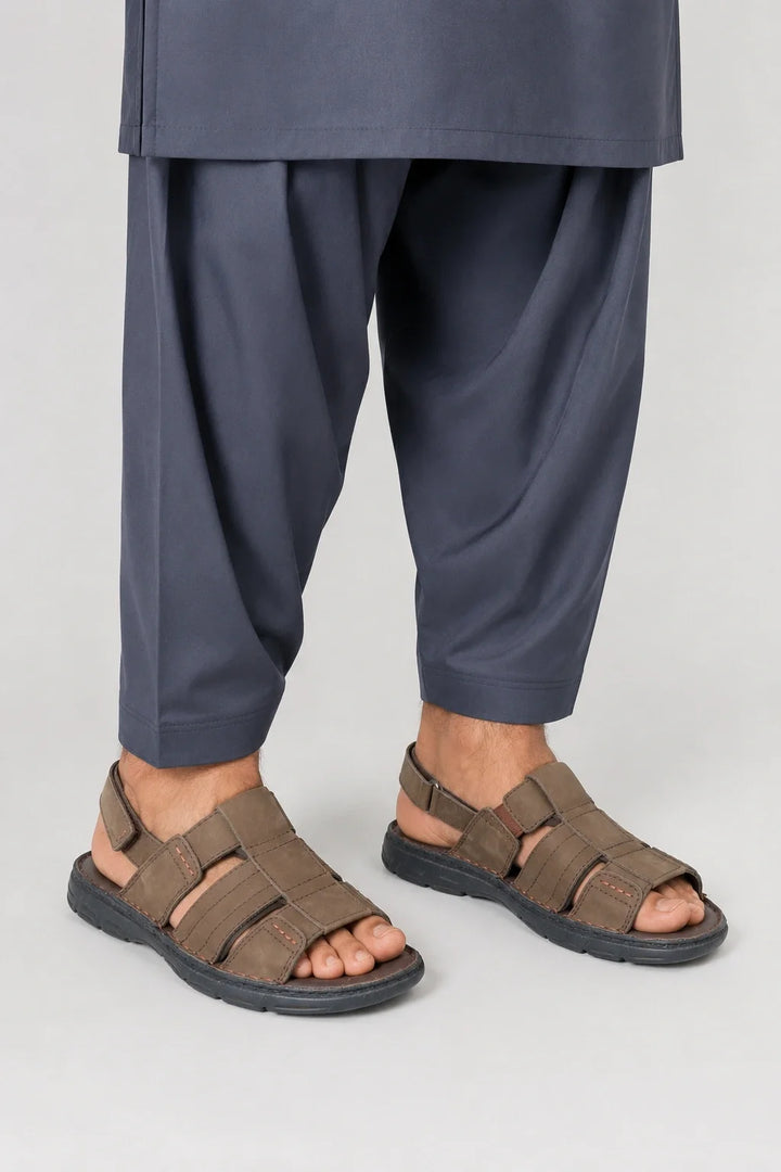 Stylish Nubuck Brown Sandal