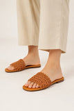 Camel Woven Flat Slipper for Women