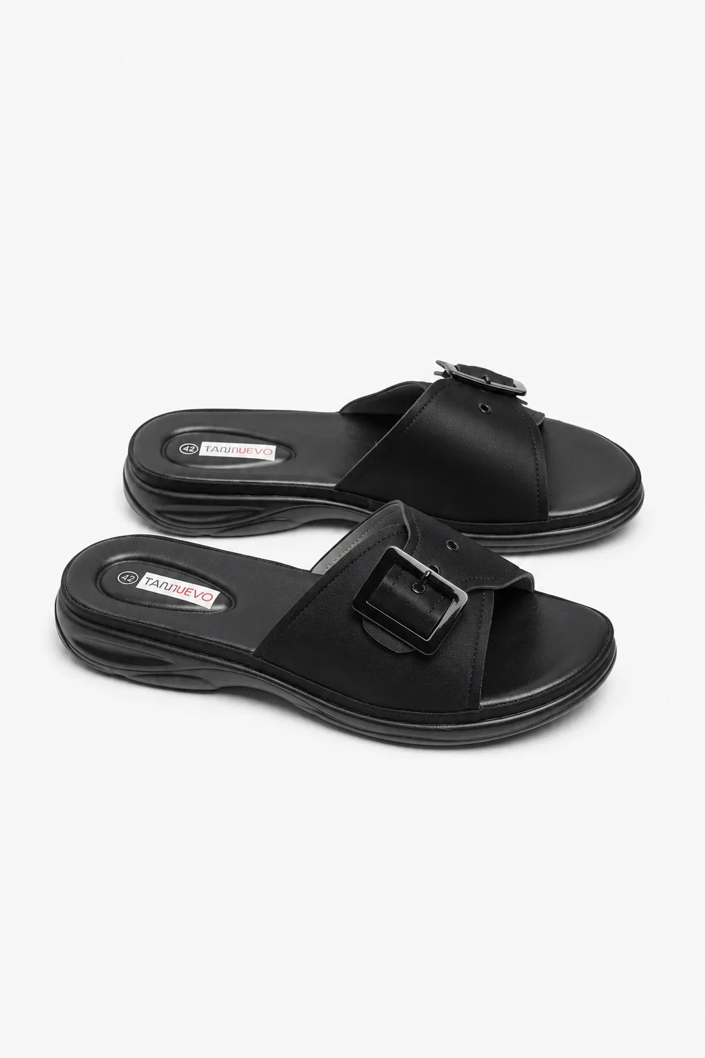 Black Classic PU Medicated Slipper