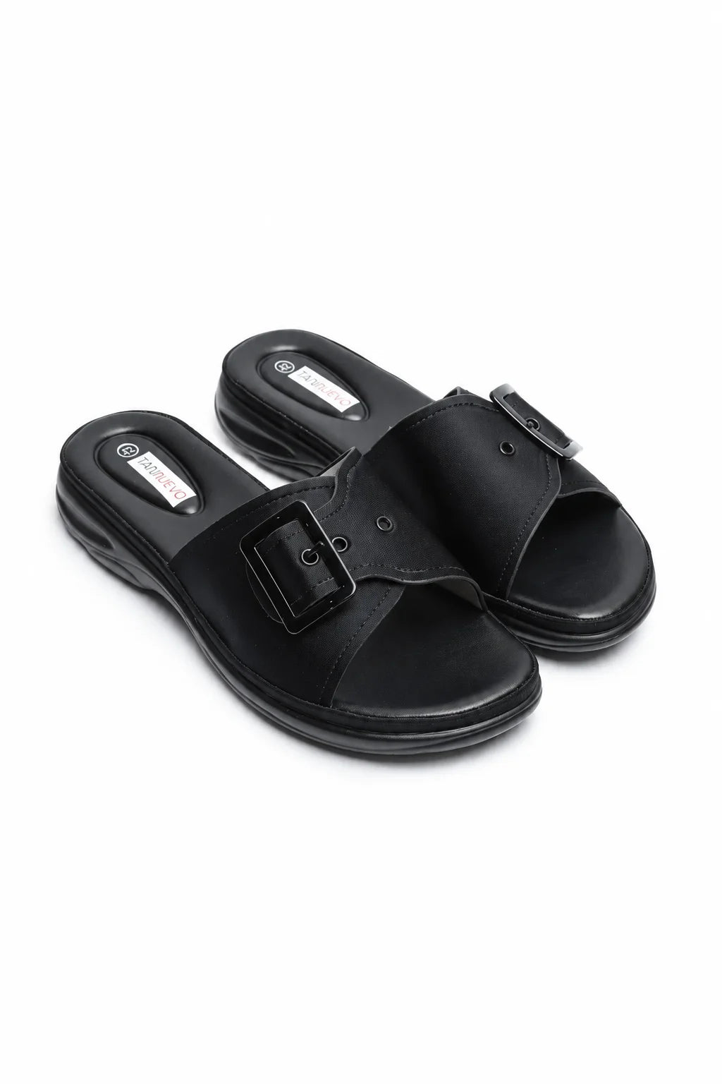 Black Classic PU Medicated Slipper