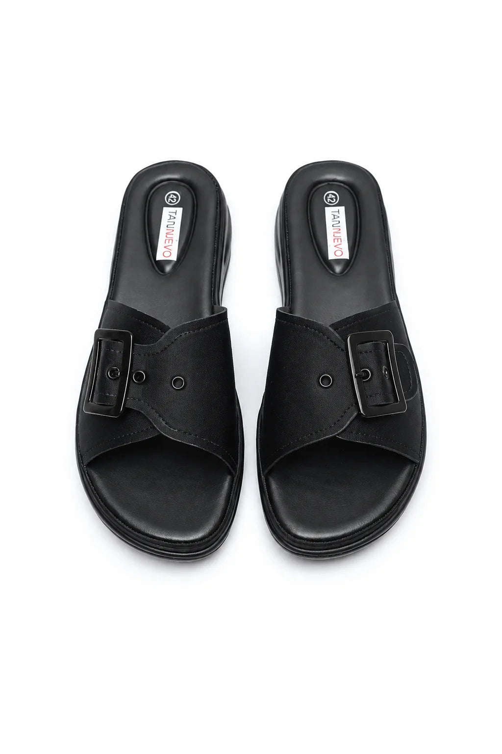Black Classic PU Medicated Slipper