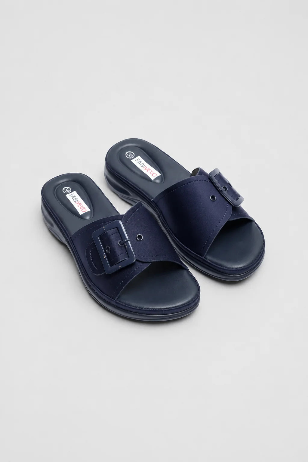 Navy Classic PU Medicated Slipper