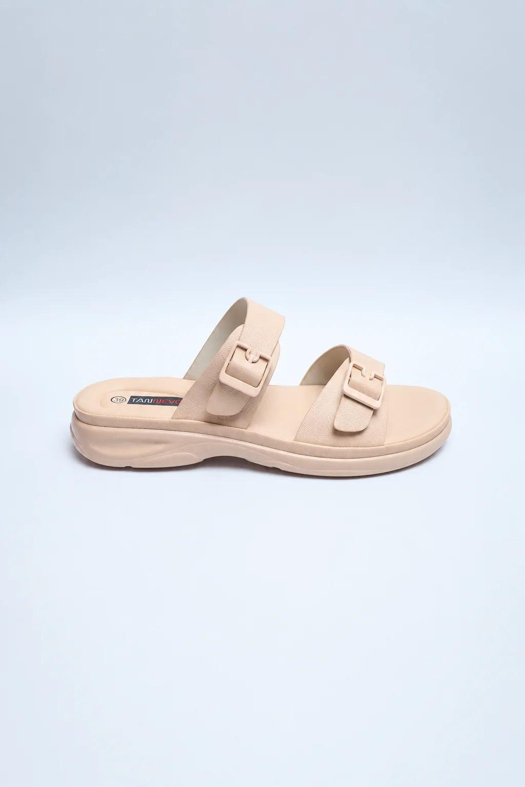 Cream Luxe PU Medicated Slipper