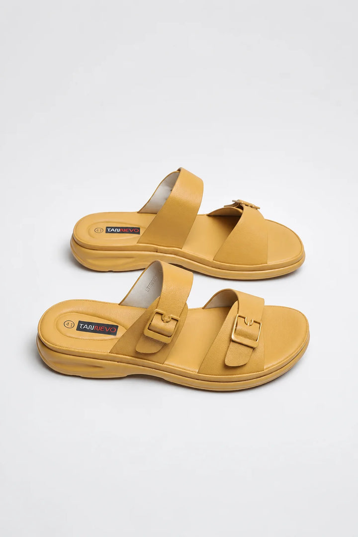Yellow Luxe PU Medicated Slipper