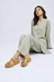 Yellow Luxe PU Medicated Slipper