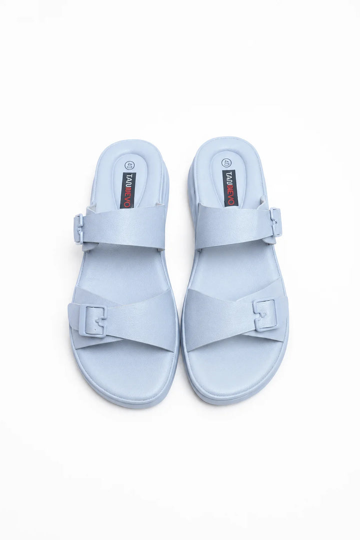 Blue Luxe PU Medicated Slipper