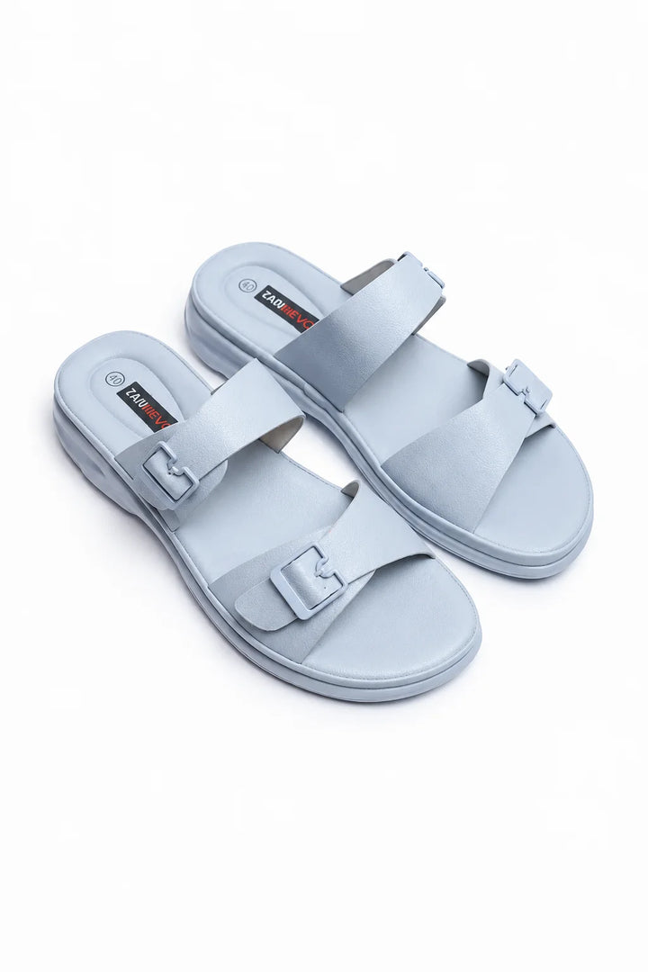 Blue Luxe PU Medicated Slipper