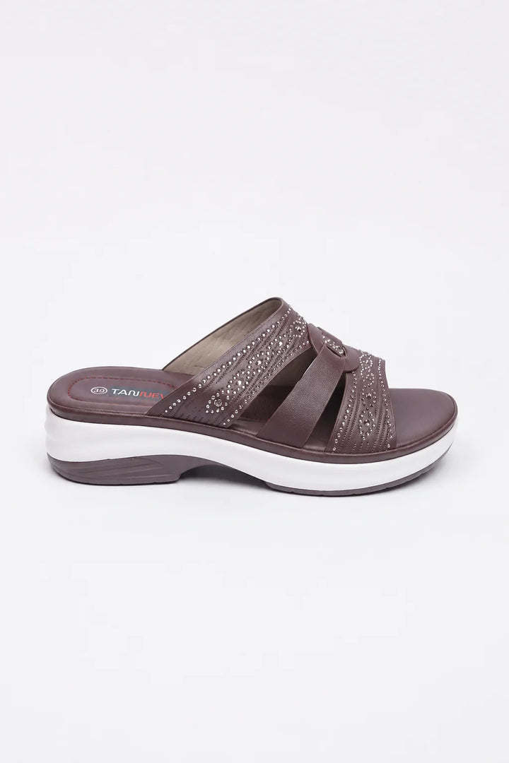Coffee Trend PU Medicated Slipper