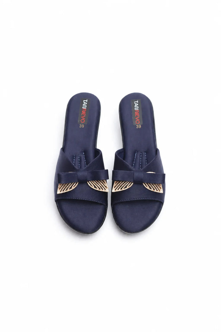 Navy Premium PU Medicated Slipper