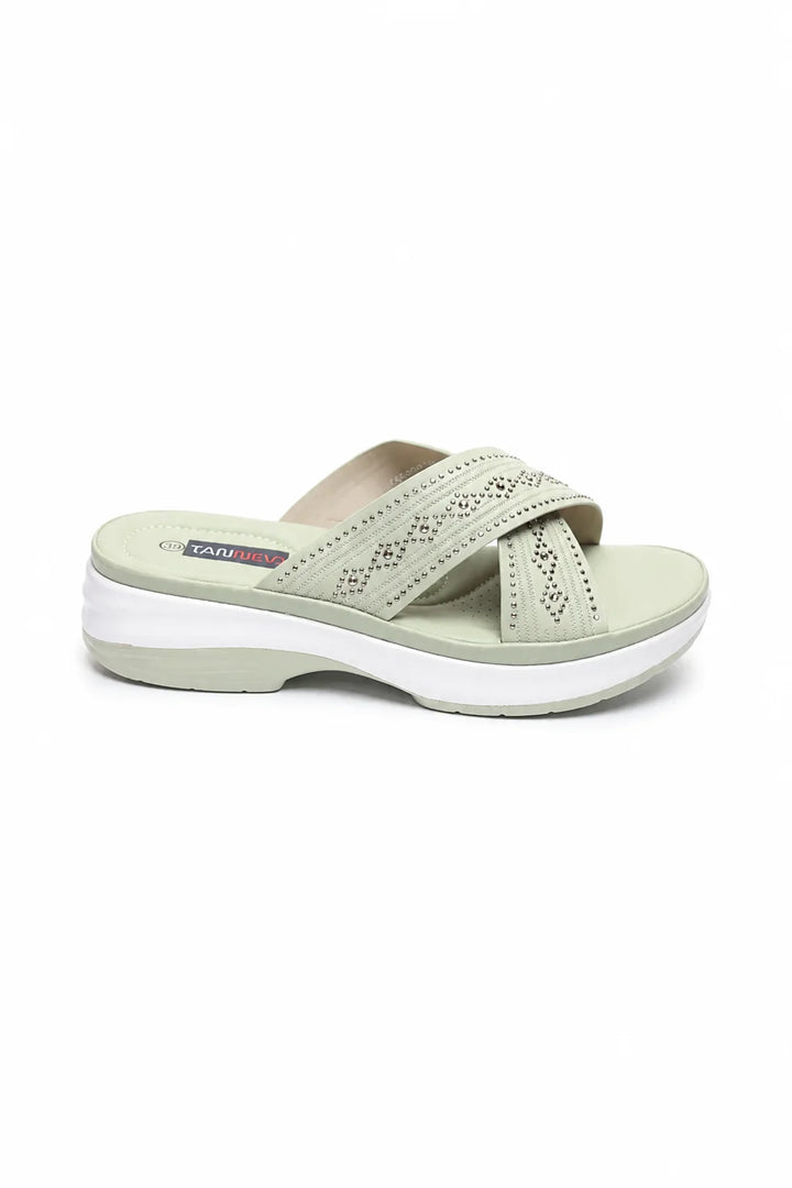 Green Chic PU Medicated Slipper