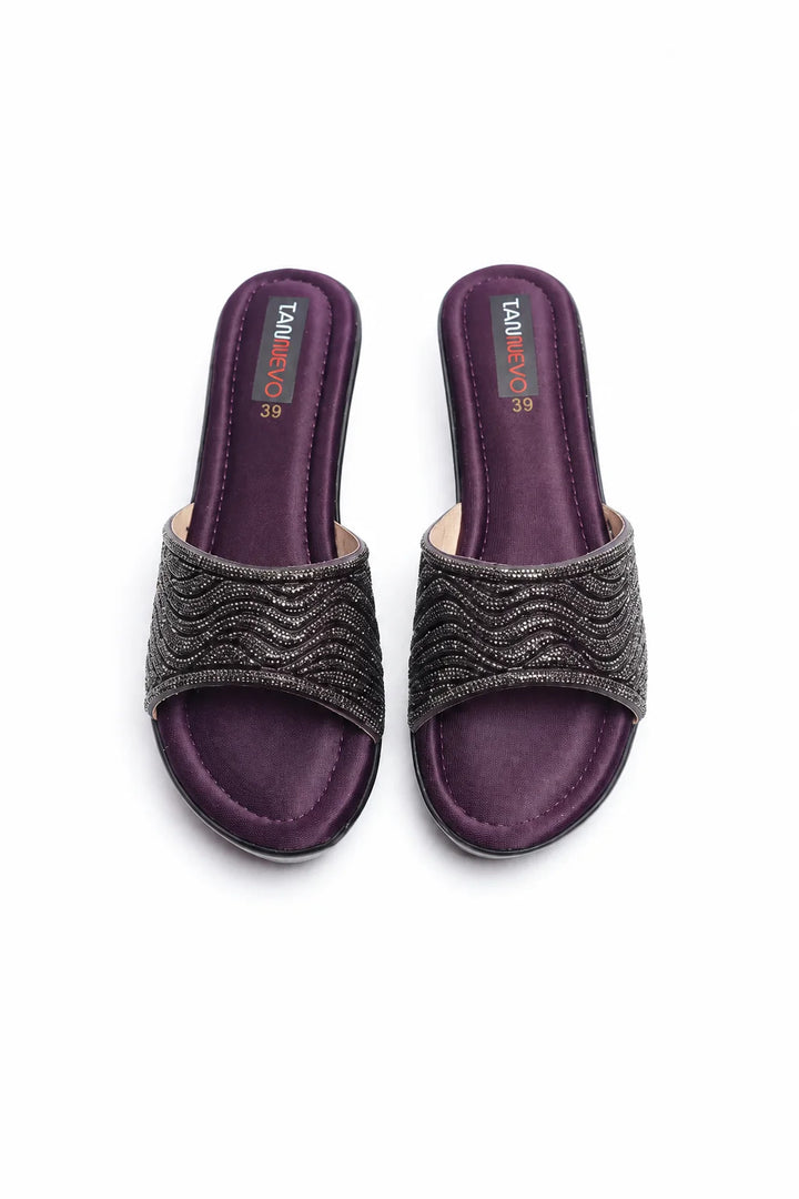 Purple Minimal PU Medicated Slipper