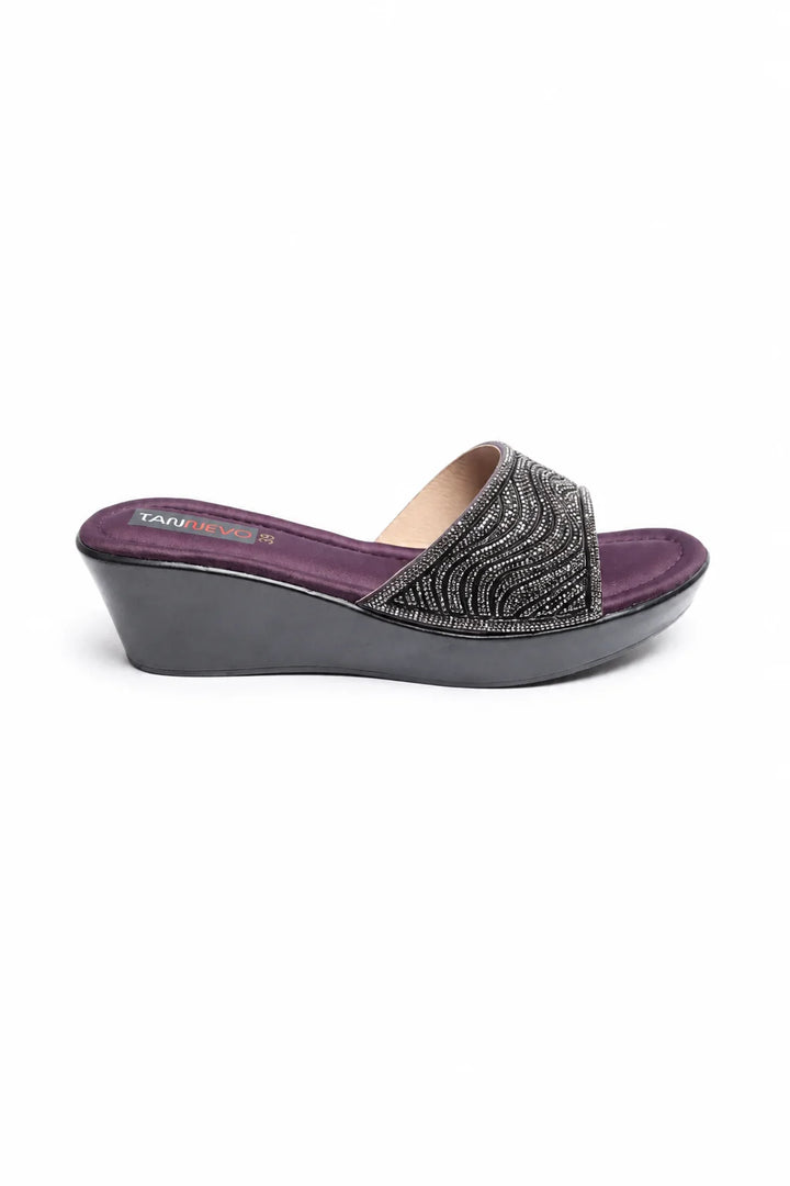 Purple Minimal PU Medicated Slipper