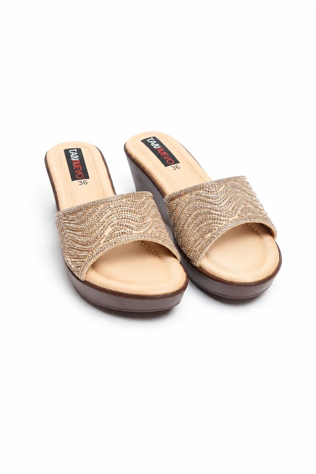 Beige Minimal PU Medicated Slipper