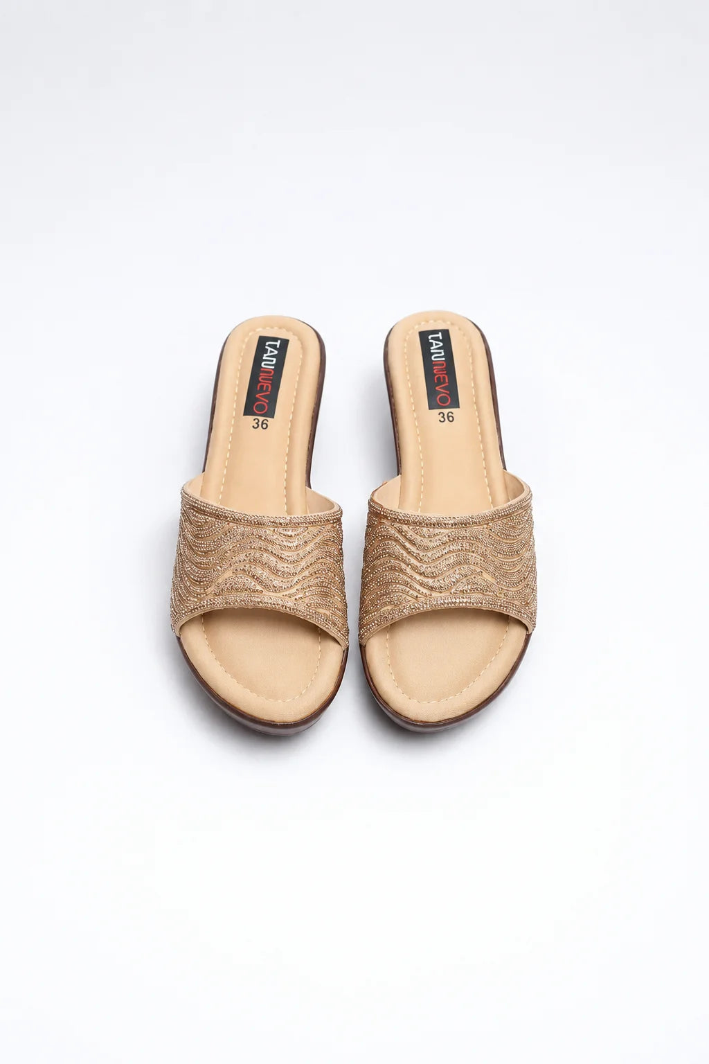 Beige Minimal PU Medicated Slipper