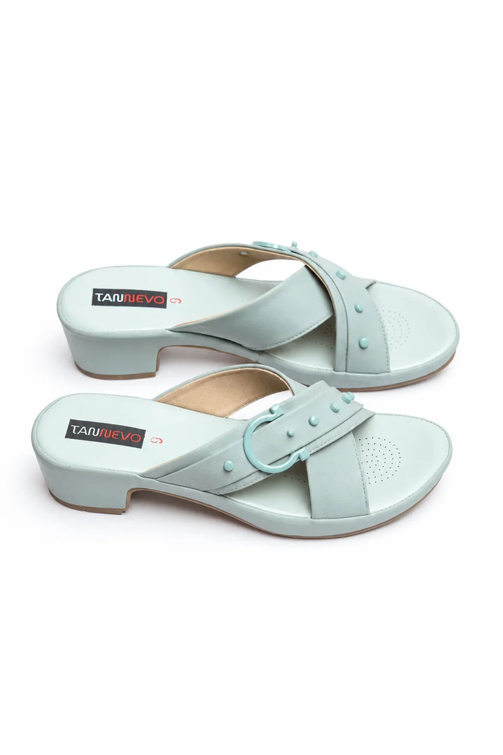 Green Modern PU Medicated Slipper