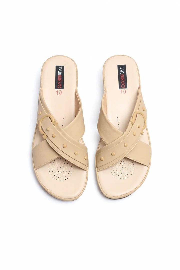 Beige Modern PU Medicated Slipper