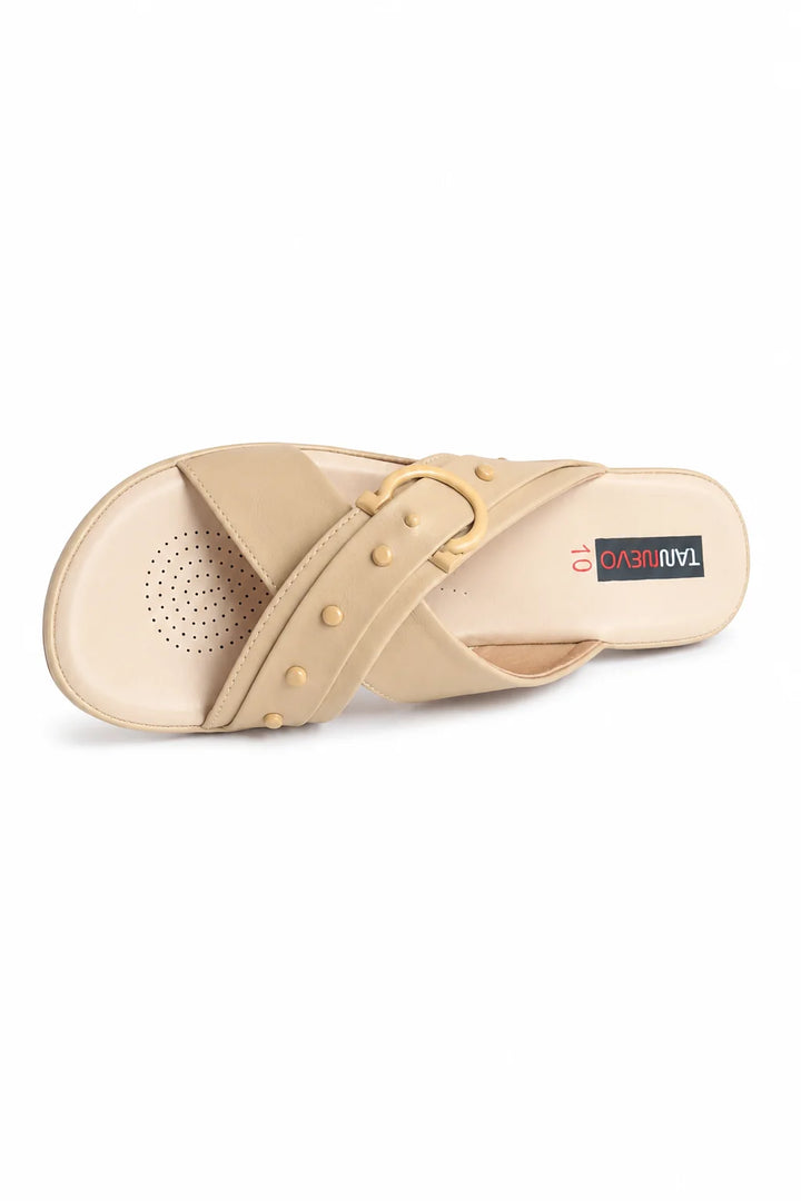 Beige Modern PU Medicated Slipper