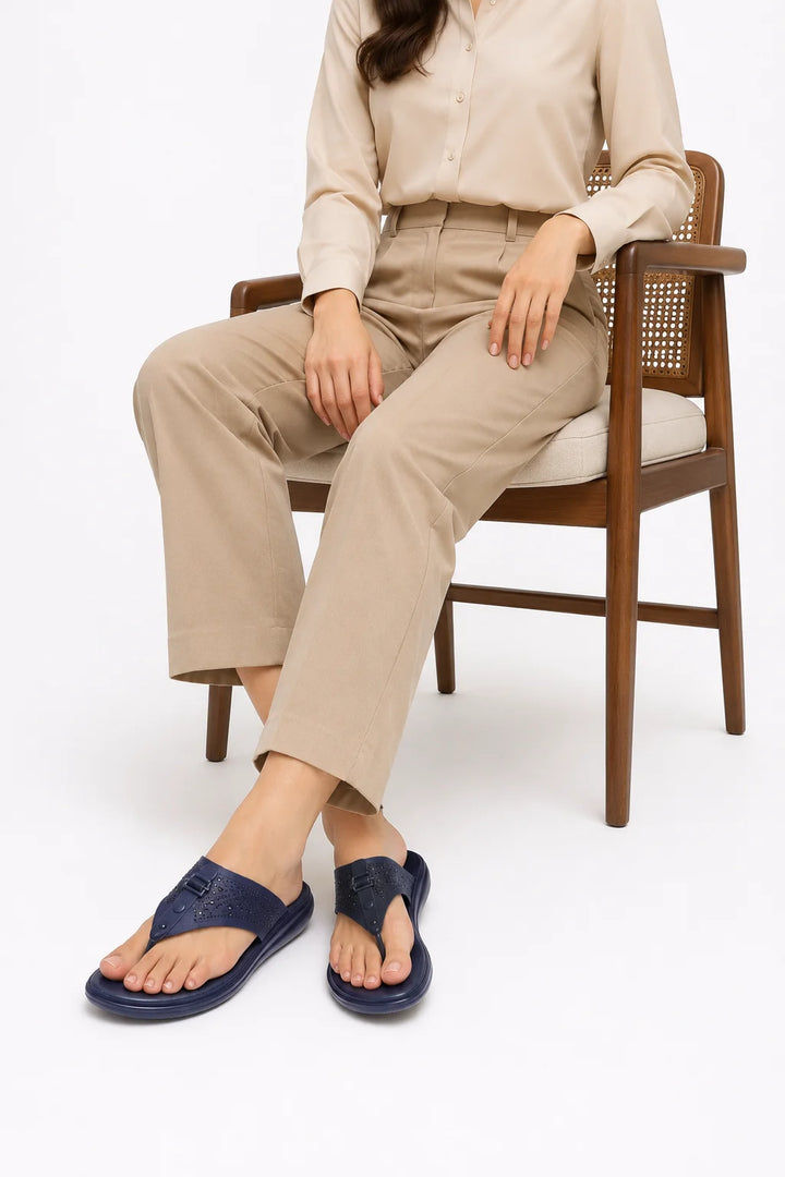 Navy Premium PU Medicated Chappal