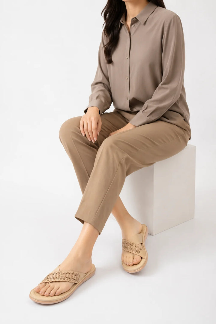 Comfortable Cream Medicated Slipper