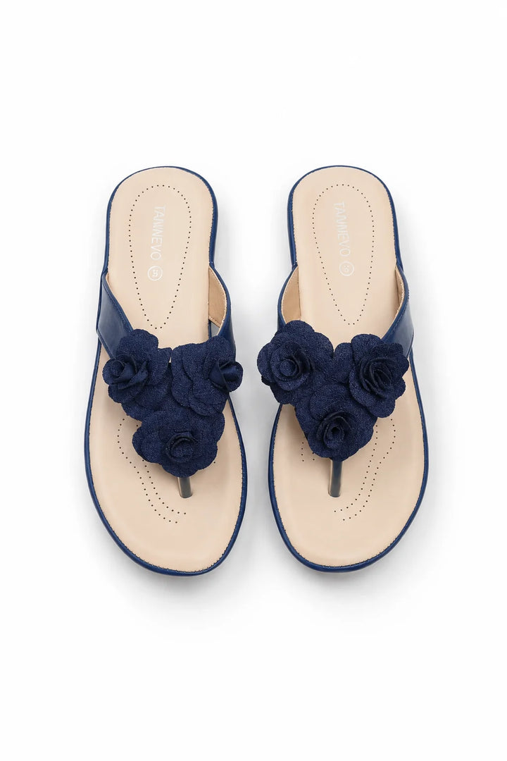 Elegant Navy Blue Medicated Slipper
