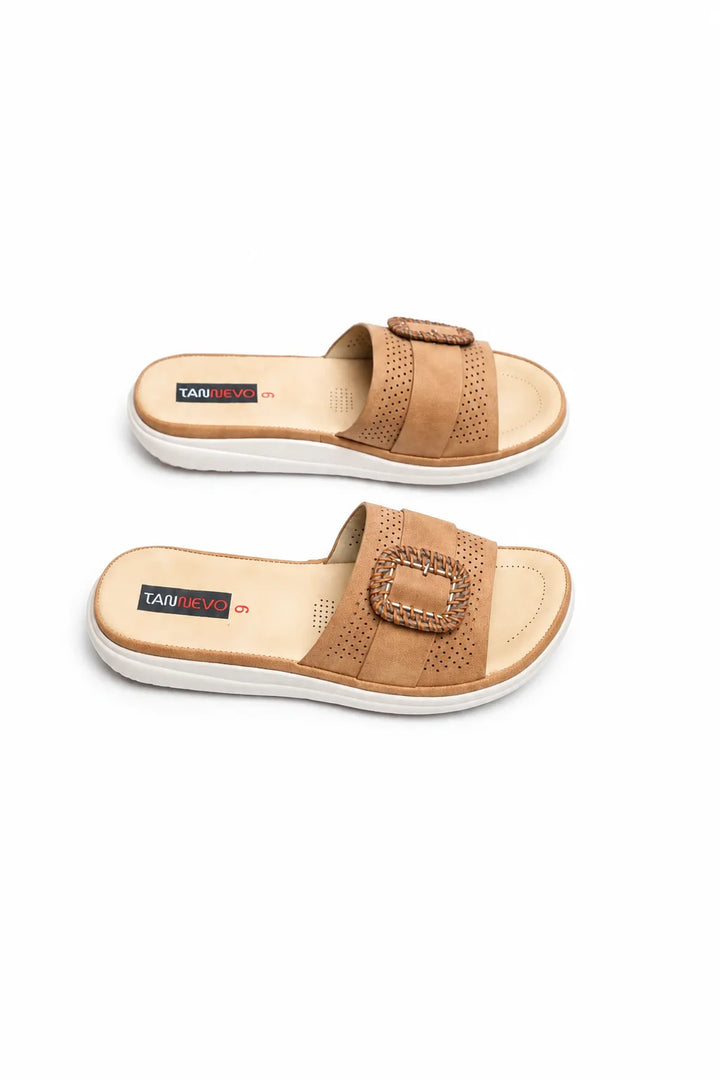 Mustard Elegant PU Medicated Slipper