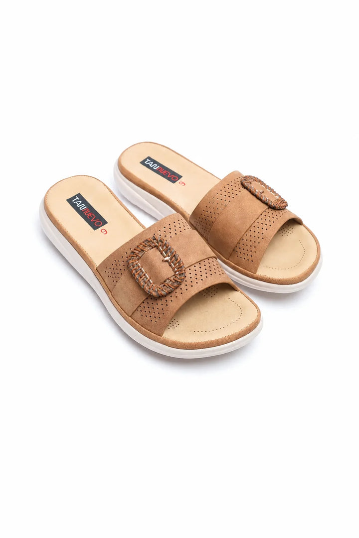 Mustard Elegant PU Medicated Slipper