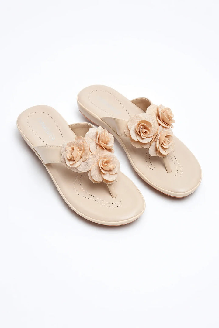 Elegant Beige Medicated Slipper