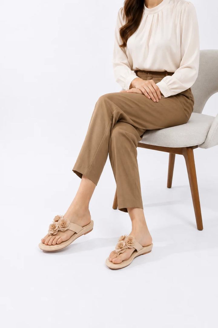 Elegant Beige Medicated Slipper