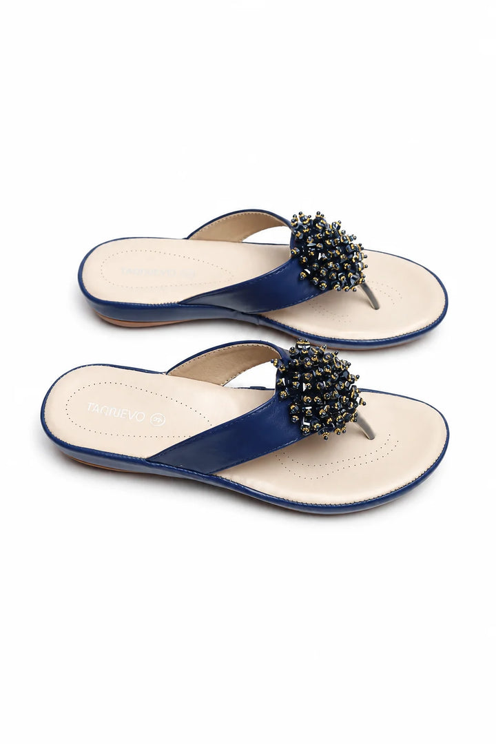 Minimal Navy Blue Medicated Premium Slipper