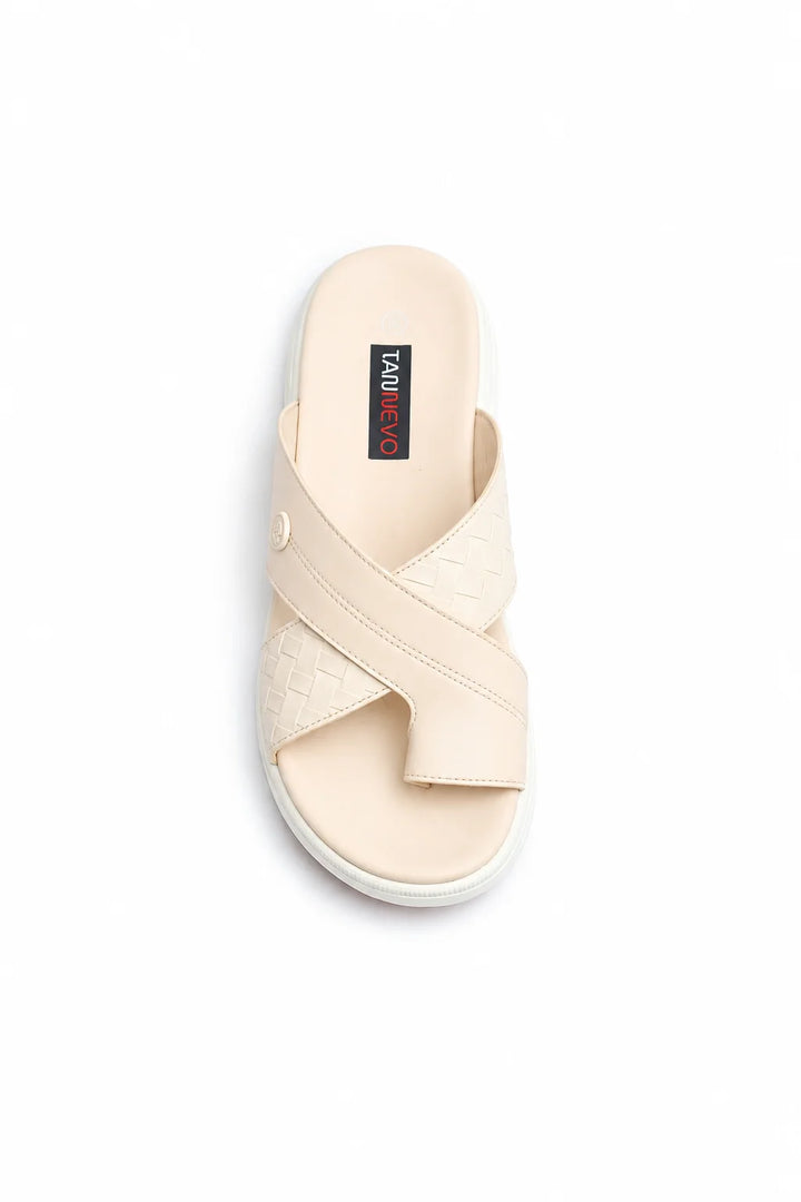 Luxury Cream Designer Medicated Slipper
